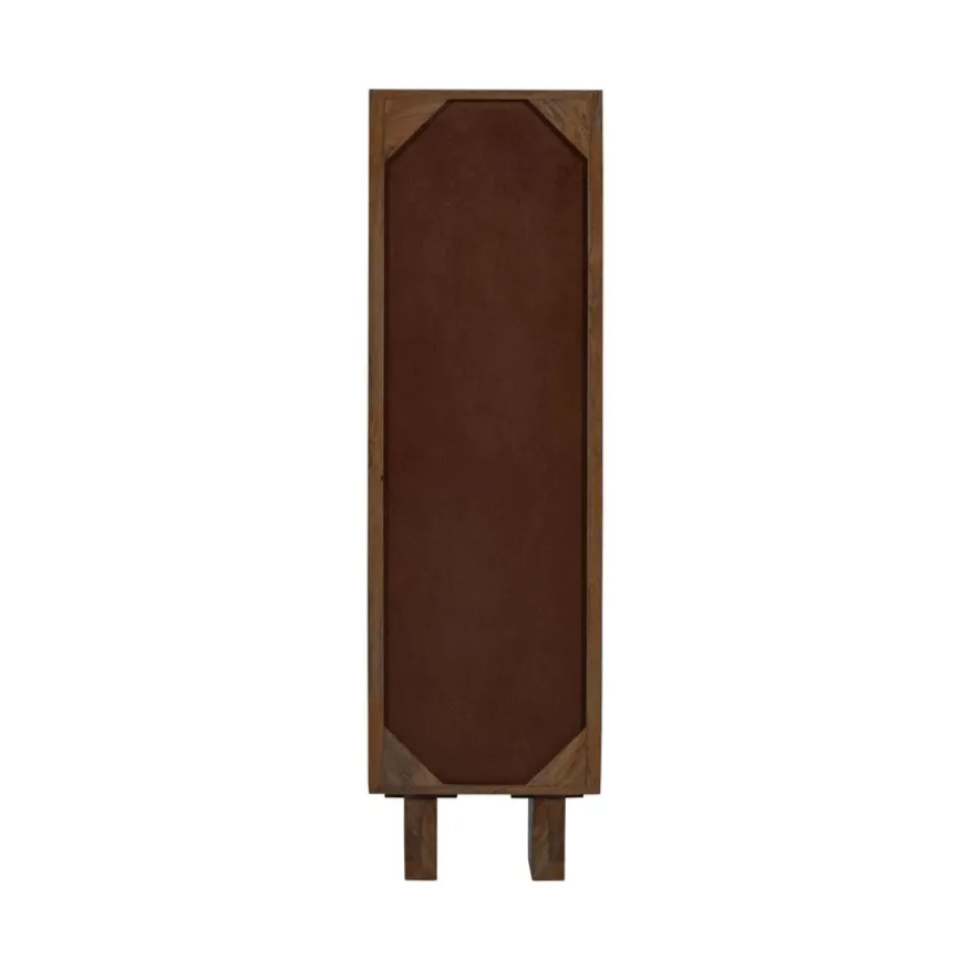 WOOOD Vitrinekast Kella Donkerbruin - 40x137x39 cm