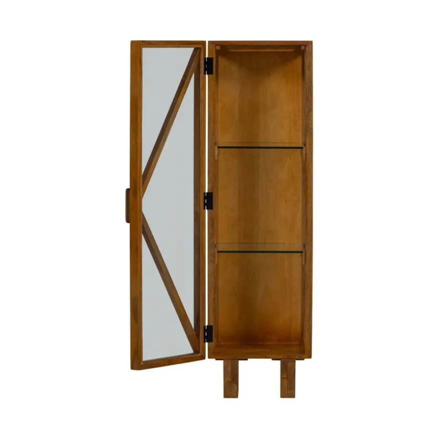 WOOOD Vitrinekast Kella Naturel - 40x137x39 cm