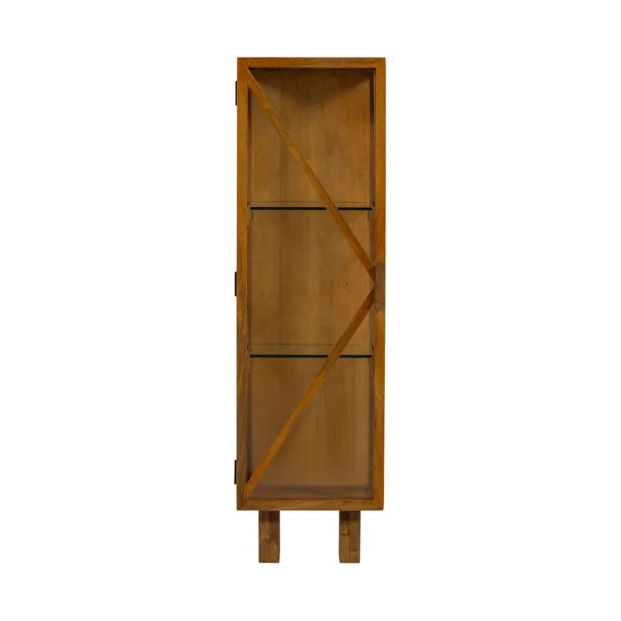 WOOOD Vitrinekast Kella Naturel - 40x137x39 cm