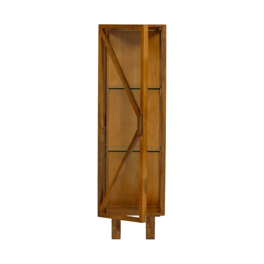 WOOOD Vitrinekast Kella Naturel - 40x137x39 cm