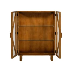 WOOOD Vitrinekast Kella Naturel - 100x132x44 cm