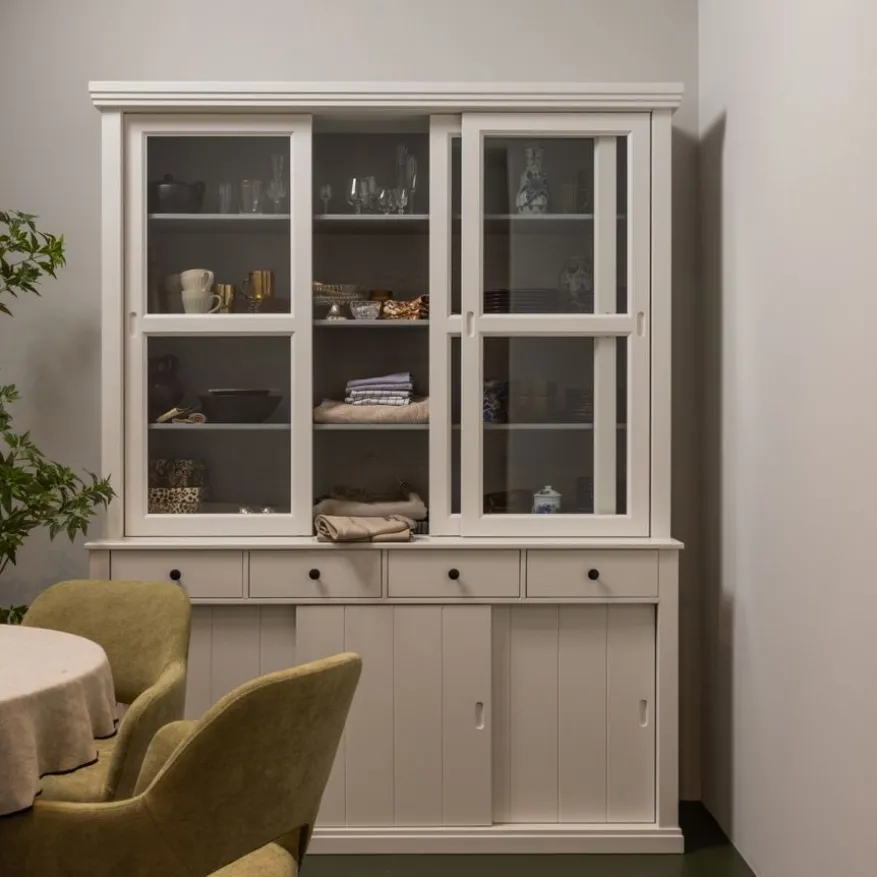 WOOOD Vitrinekast Lagos Wit - 166x214x48 cm