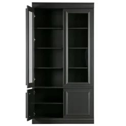 WOOOD Vitrinekast Organize Zwart - 110x215x44 cm