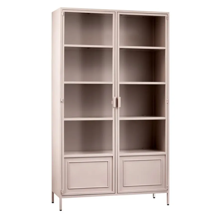 WOOOD Vitrinekast Ronja Roze - 110x189x43 cm