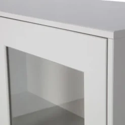 WOOOD Vitrinekast Xam Grijs - 100x155x40 cm