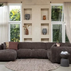 WOOOD Vloerkleed Efia Bruin - Ø 200 cm
