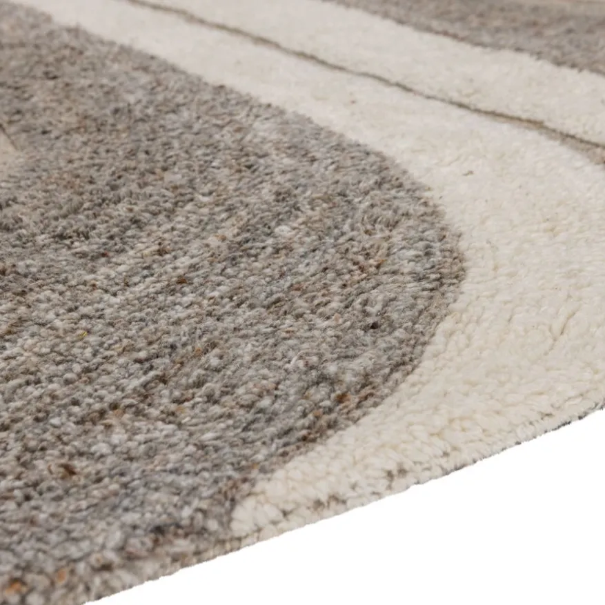 WOOOD Vloerkleed Moro Grijs / Wit - 170x240 cm