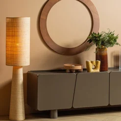 WOOOD Vloerlamp Syro Beige - E27 - 130 cm hoog