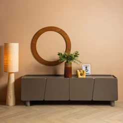 WOOOD Vloerlamp Syro Beige - E27 - 130 cm hoog