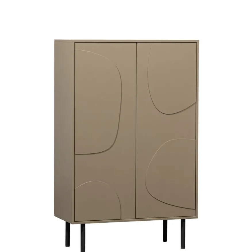 WOOOD Wandkast Cadiz Mud - 85x135x40 cm