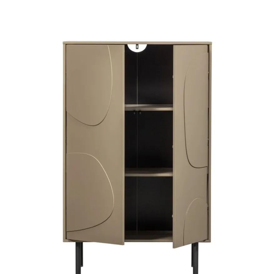 WOOOD Wandkast Cadiz Mud - 85x135x40 cm