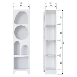 WOOOD Wandkast Caz Wit - 48x180x32 cm