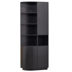 WOOOD Wandkast Finca Zwart - 78x210x40 cm