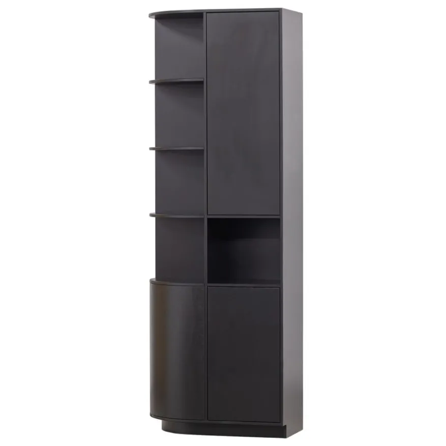 WOOOD Wandkast Finca Zwart - 78x210x40 cm