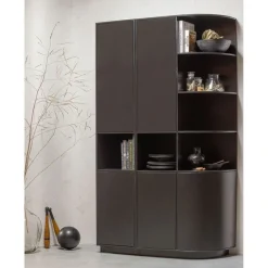 WOOOD Wandkast Finca Zwart - 78x210x40 cm