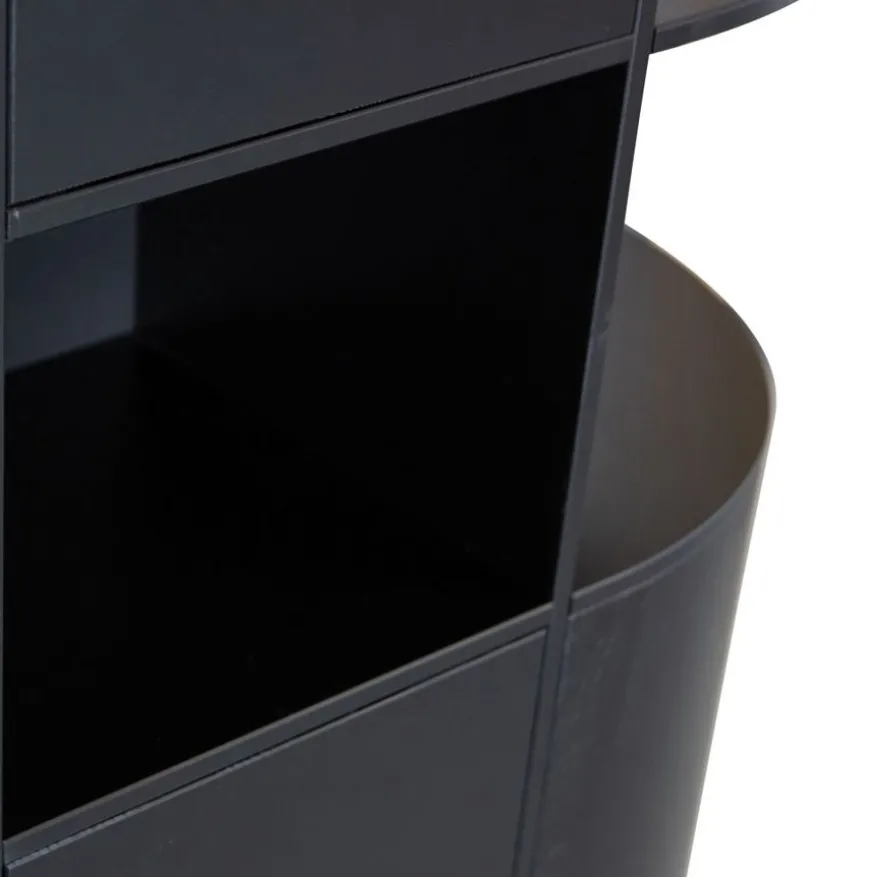 WOOOD Wandkast Finca Zwart - 78x210x40 cm