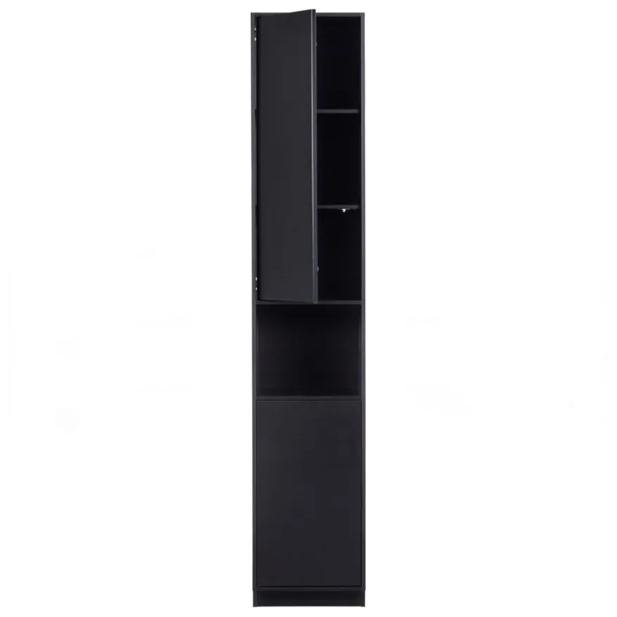 WOOOD Wandkast Finca Zwart - 40x210x40 cm