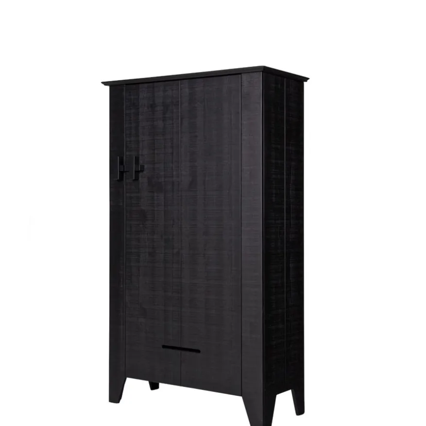 WOOOD Wandkast Gijs Zwart - 85x142x38 cm