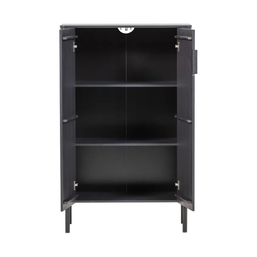 WOOOD Wandkast Gunnar Zwart - 85x135x39 cm