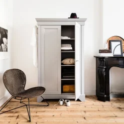 WOOOD Wandkast Isabel Grijs - 118x191x47 cm