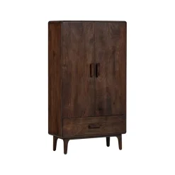 WOOOD Wandkast Liya Donkerbruin - 85x150x35 cm