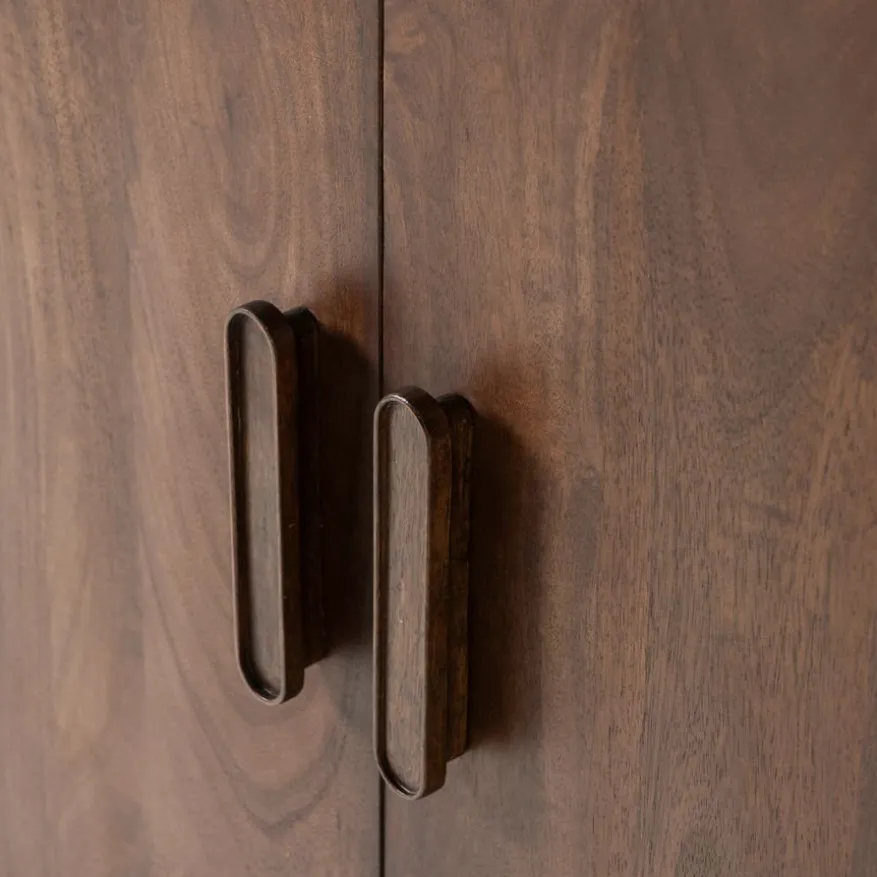 WOOOD Wandkast Liya Donkerbruin - 85x150x35 cm