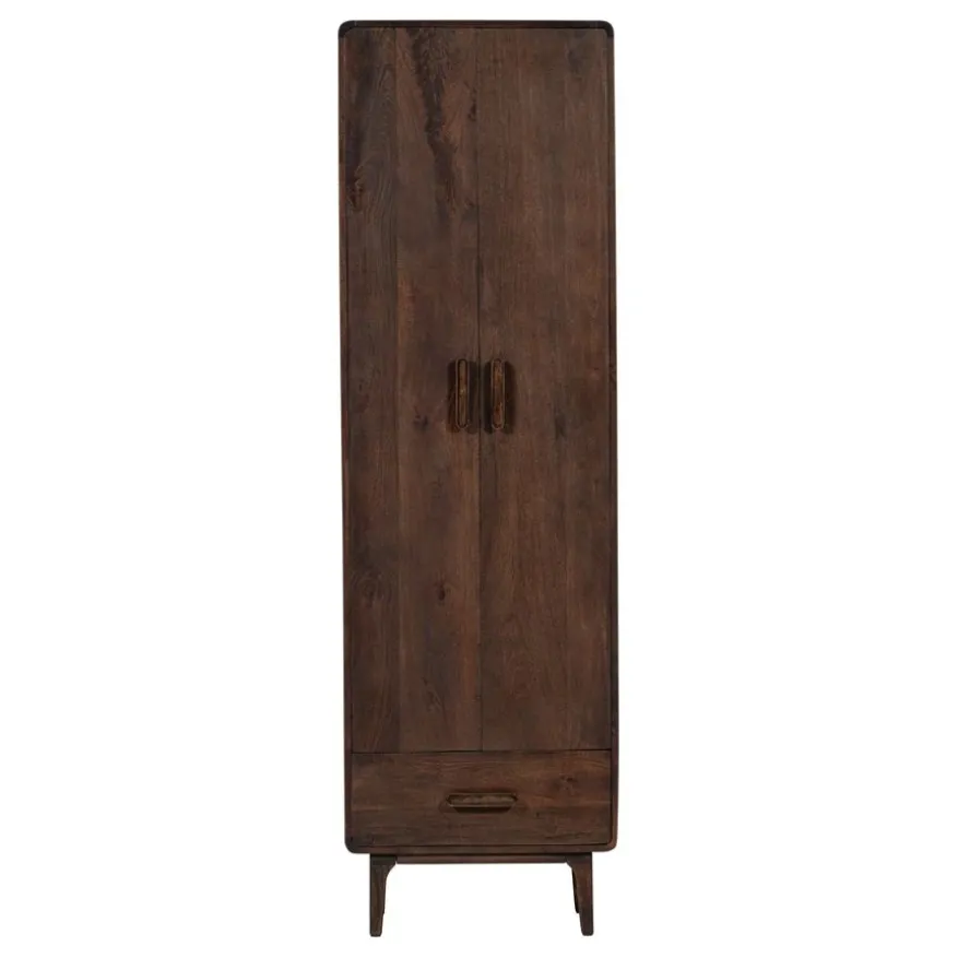 WOOOD Wandkast Liya Donkerbruin - 60x200x35 cm