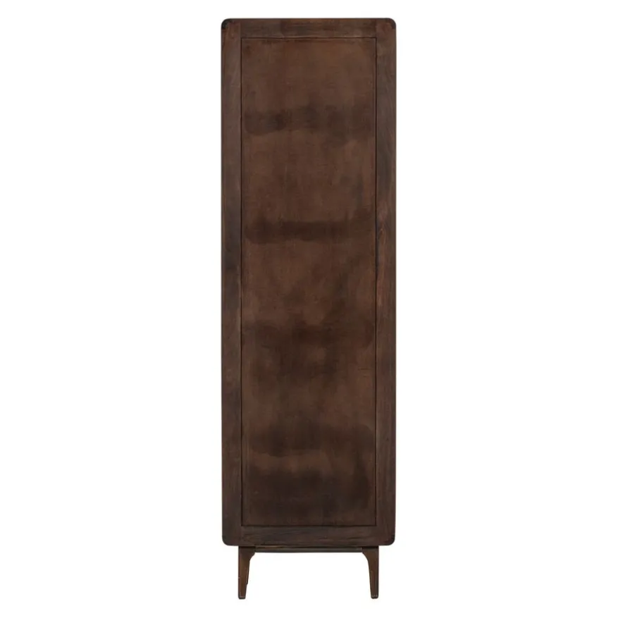 WOOOD Wandkast Liya Donkerbruin - 60x200x35 cm