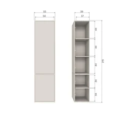 WOOOD Wandkast Meggy Dust - 55x215x40 cm