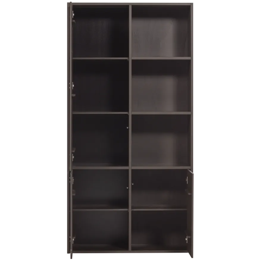 WOOOD Wandkast Meggy Links Middenbruin - 108x215x40 cm