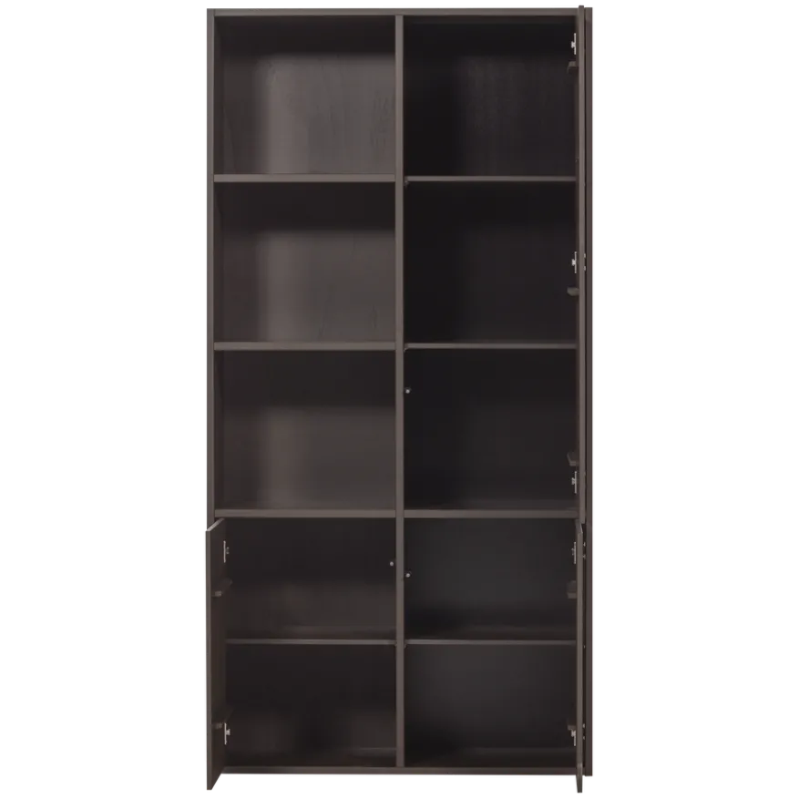 WOOOD Wandkast Meggy Rechts Middenbruin - 108x215x40 cm