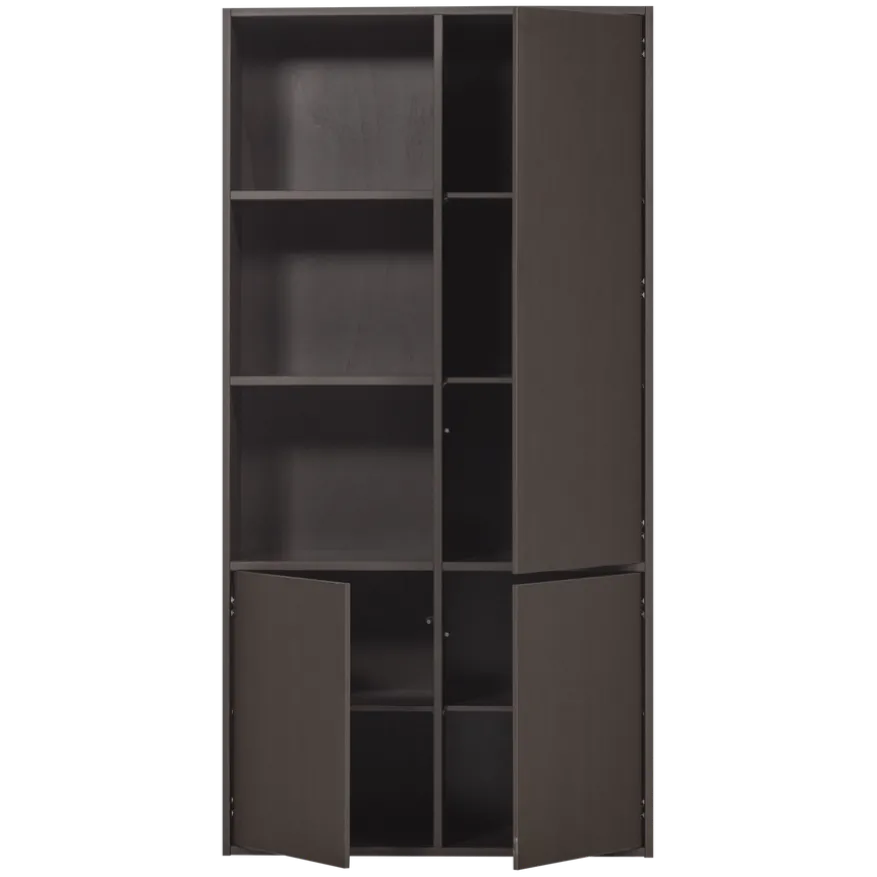 WOOOD Wandkast Meggy Rechts Middenbruin - 108x215x40 cm