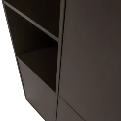WOOOD Wandkast Meggy Rechts Middenbruin - 108x215x40 cm