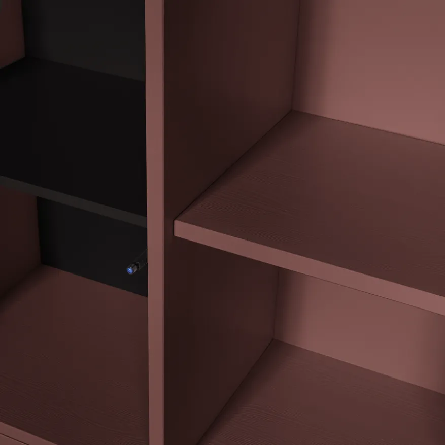 WOOOD Wandkast Merel Bordeaux - 100x200x40 cm