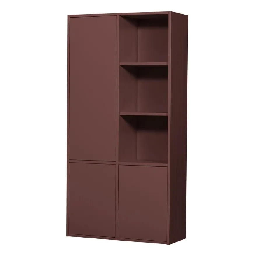 WOOOD Wandkast Merel Bordeaux - 100x200x40 cm