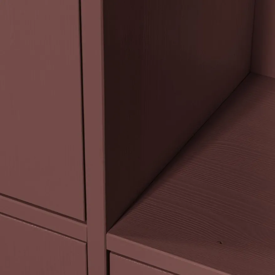 WOOOD Wandkast Merel Bordeaux - 100x200x40 cm