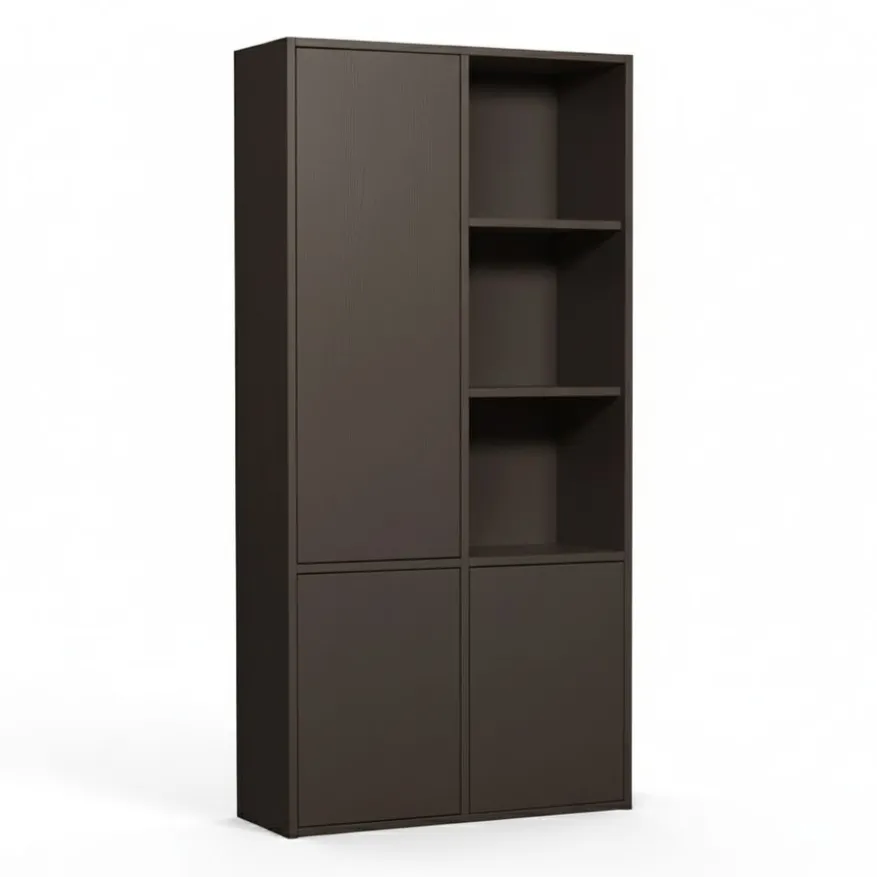 WOOOD Wandkast Merel Bruin - 100x200x40 cm