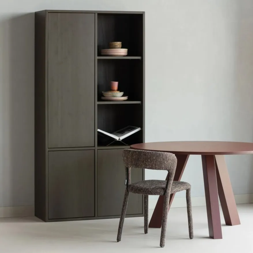 WOOOD Wandkast Merel Bruin - 100x200x40 cm