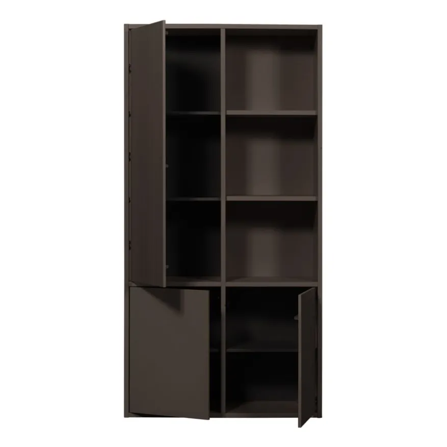 WOOOD Wandkast Merel Bruin - 100x200x40 cm
