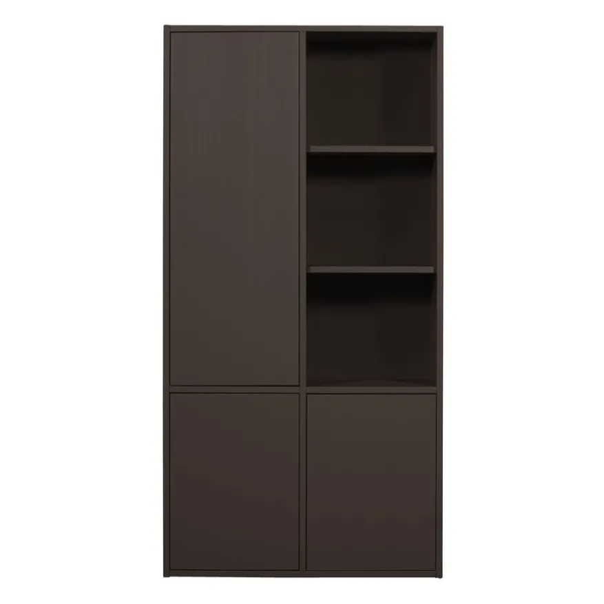 WOOOD Wandkast Merel Bruin - 100x200x40 cm