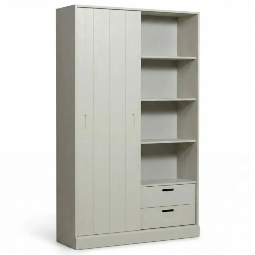 WOOOD Wandkast Mila Grijs - 120x200x42 cm