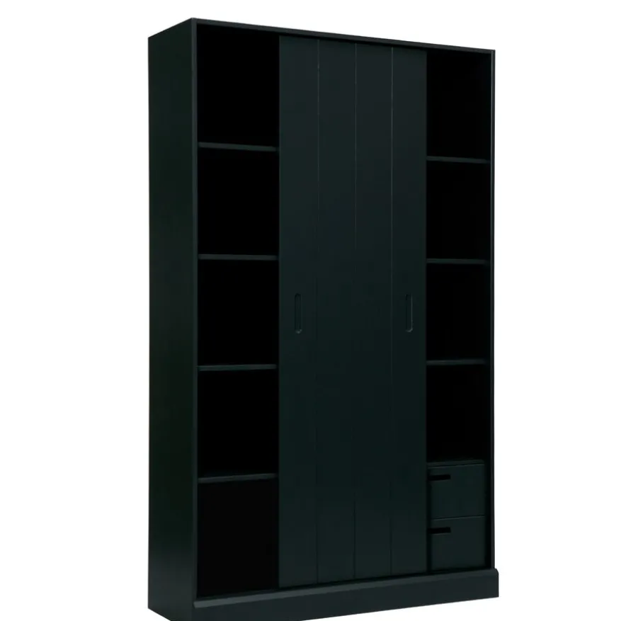WOOOD Wandkast Move Zwart - 120x200x42 cm