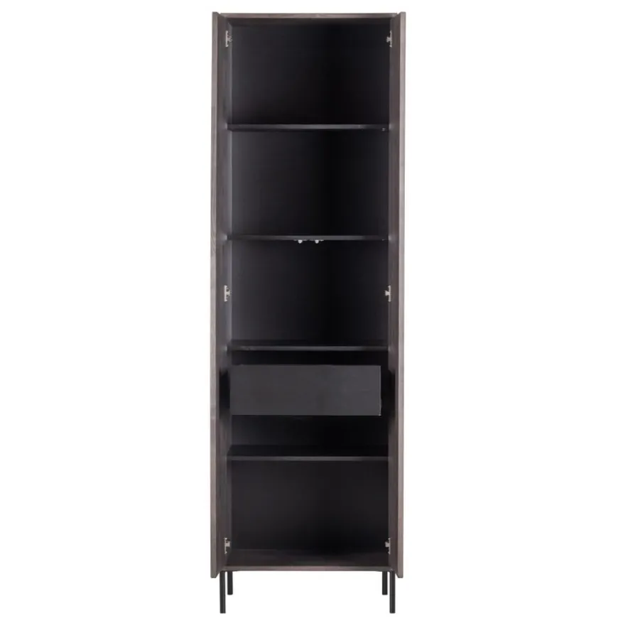 WOOOD Wandkast New Gravure Bruin - 60x210x42 cm
