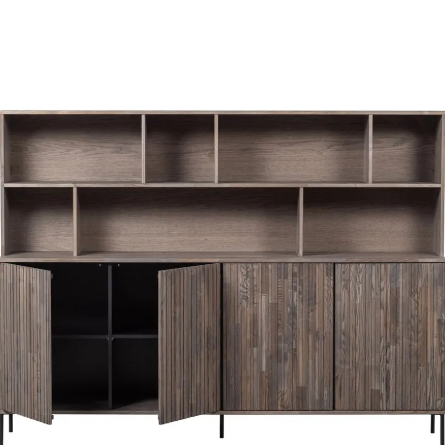 WOOOD Wandkast New Gravure Bruin - 200x150x44 cm