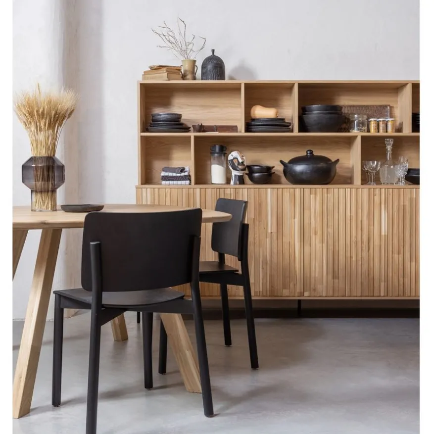 WOOOD Wandkast New Gravure Naturel - 200x150x44 cm