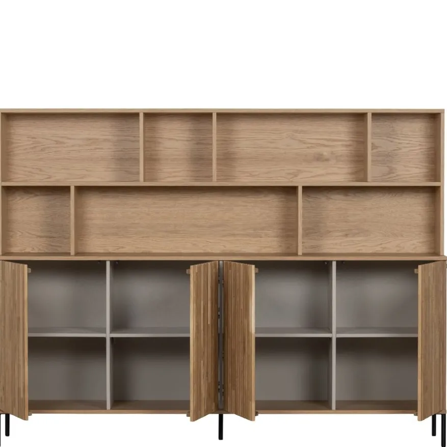WOOOD Wandkast New Gravure Naturel - 200x150x44 cm