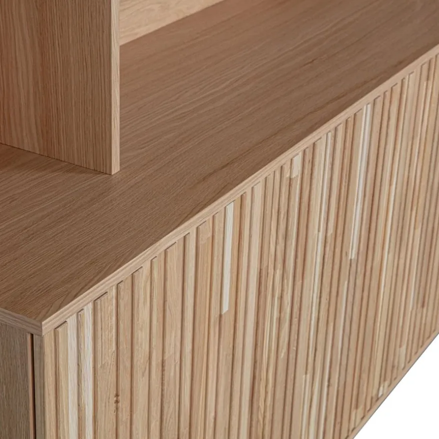 WOOOD Wandkast New Gravure Naturel - 200x150x44 cm