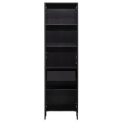 WOOOD Wandkast New Gravure Zwart - 60x210x42 cm