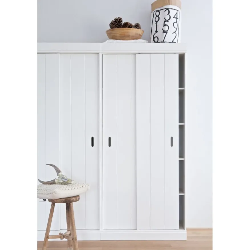 WOOOD Wandkast Row Wit - 85x195x44 cm
