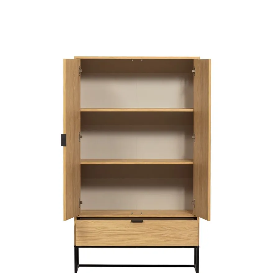 WOOOD Wandkast Silas Naturel - 85x149x36 cm